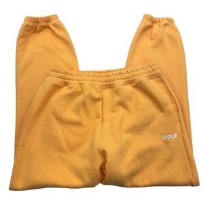 Golf Wang Sweatpants Mens Large Yellow Fleece Joggers Embroidered Logo